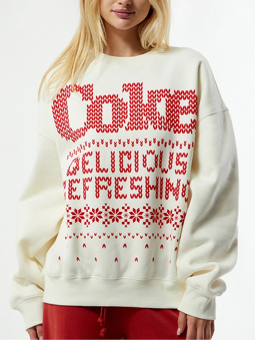 Coca Cola by Pacsun Fake Out Crew Neck Sweatshirt NWT Small